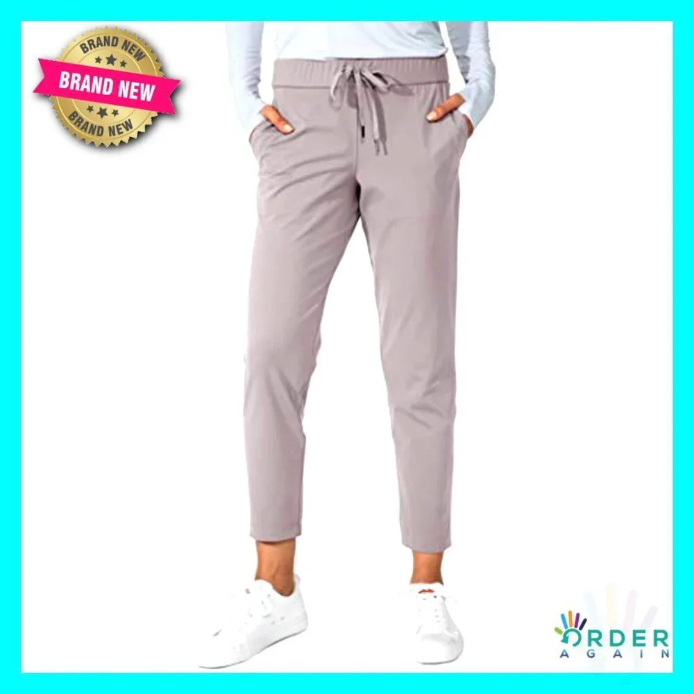 Stretch Ankle Sweatpants Deep Pockets Lounge Athletic Golf Travel Work